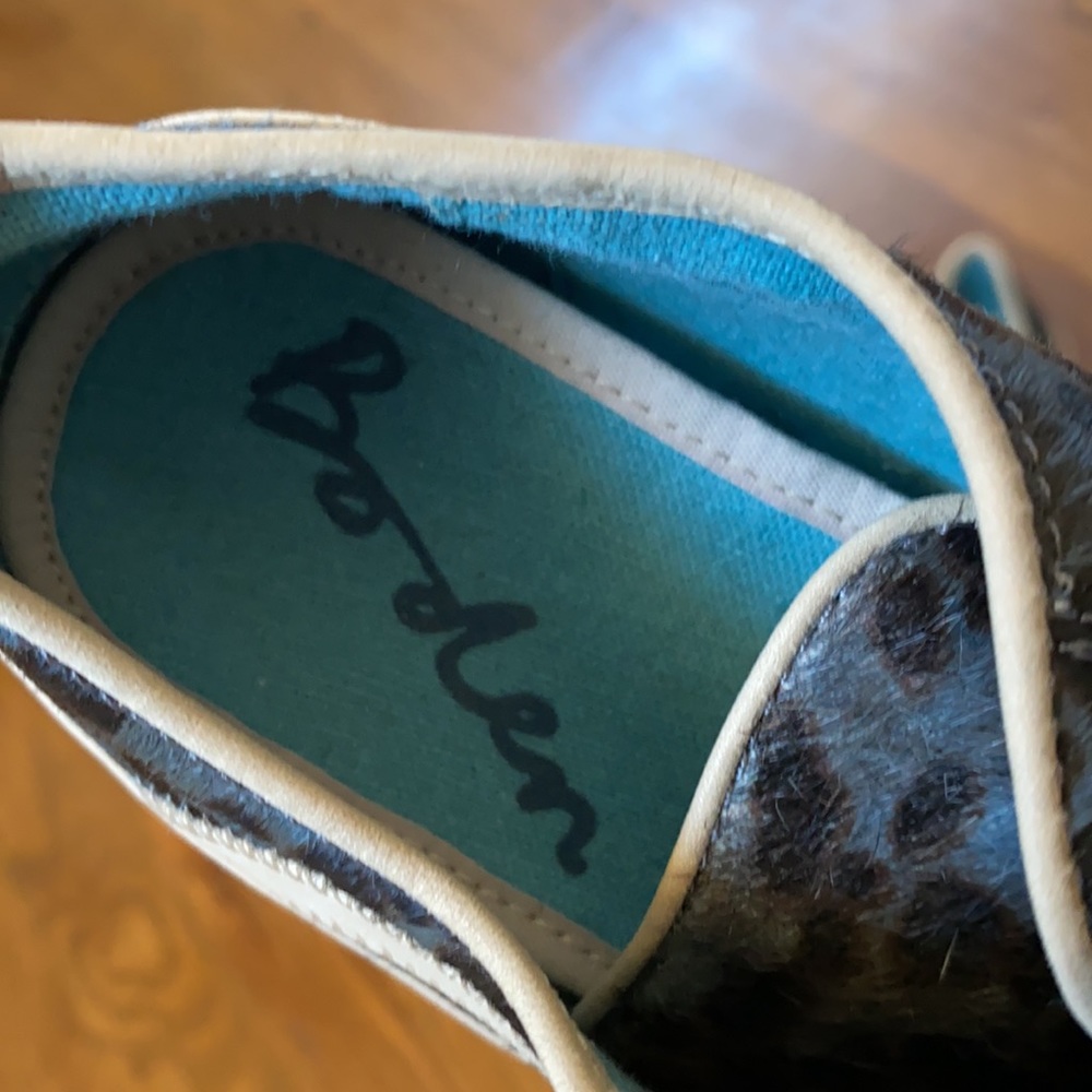 Boden Pony Hair Leopard Print Shoes - Picture 4 of 9